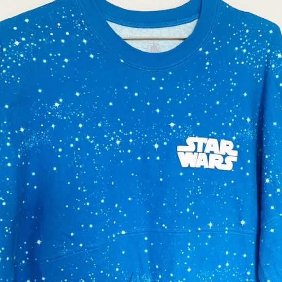 Disney Parks Star Wars ENDOR Spirit Jersey Ewok Blue Starry Sky Size Small - Picture 4 of 12